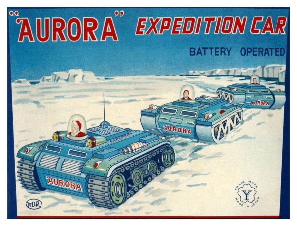 "Aurora Expedition Car" Digital Paper Print by Retrotrans, 18"x14"