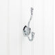 5-3/16" Double zinc wall mount hook. Finish: PC.