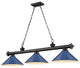 Zlite 2306-3MB-MNB 3-Light Billiard, Navy Blue
