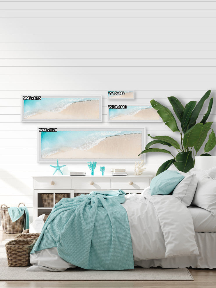 "Waves of Change" Framed Painting Print, 30x10
