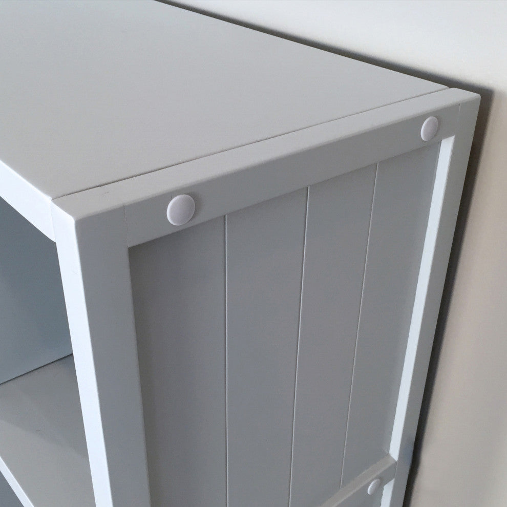Solid Wood 9 Cube Storage Organizer, Grey