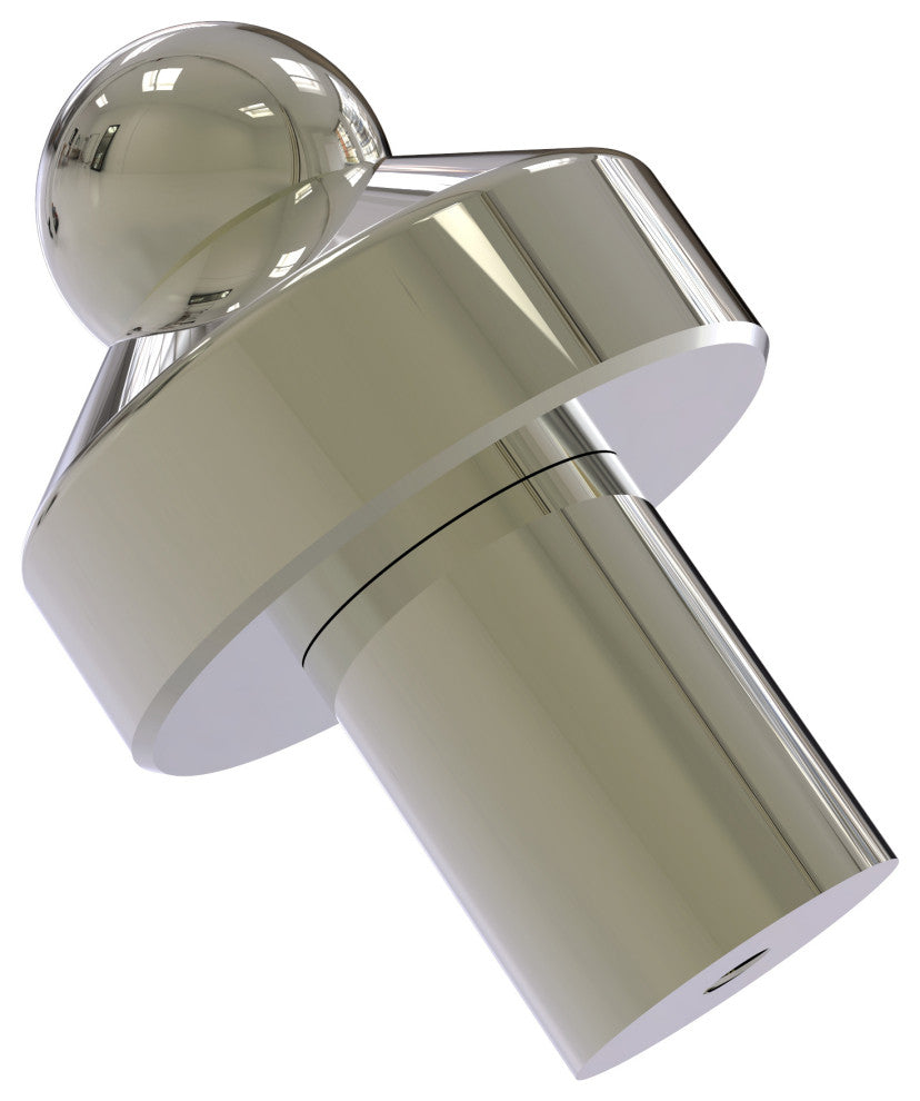 1" Cabinet Knob, Polished Nickel