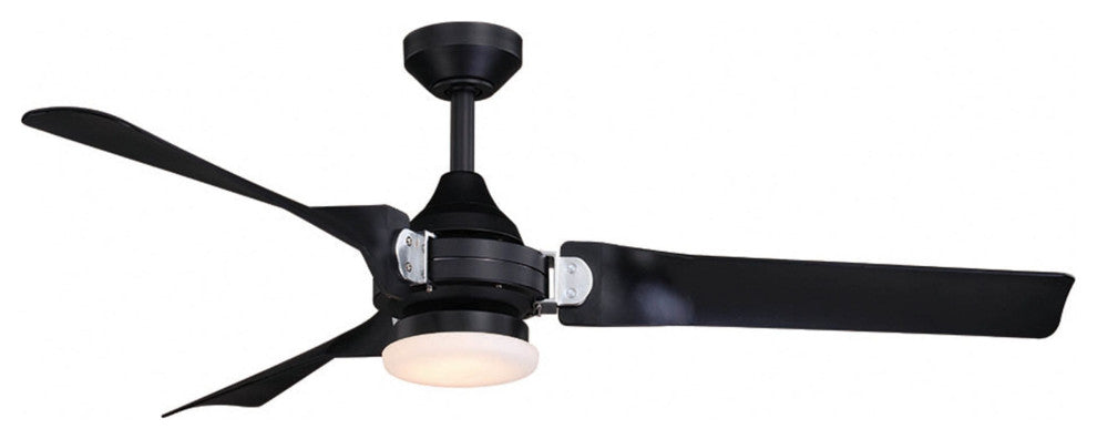 Vaxcel, Austin 52" Black and Chrome LED Ceiling Fan