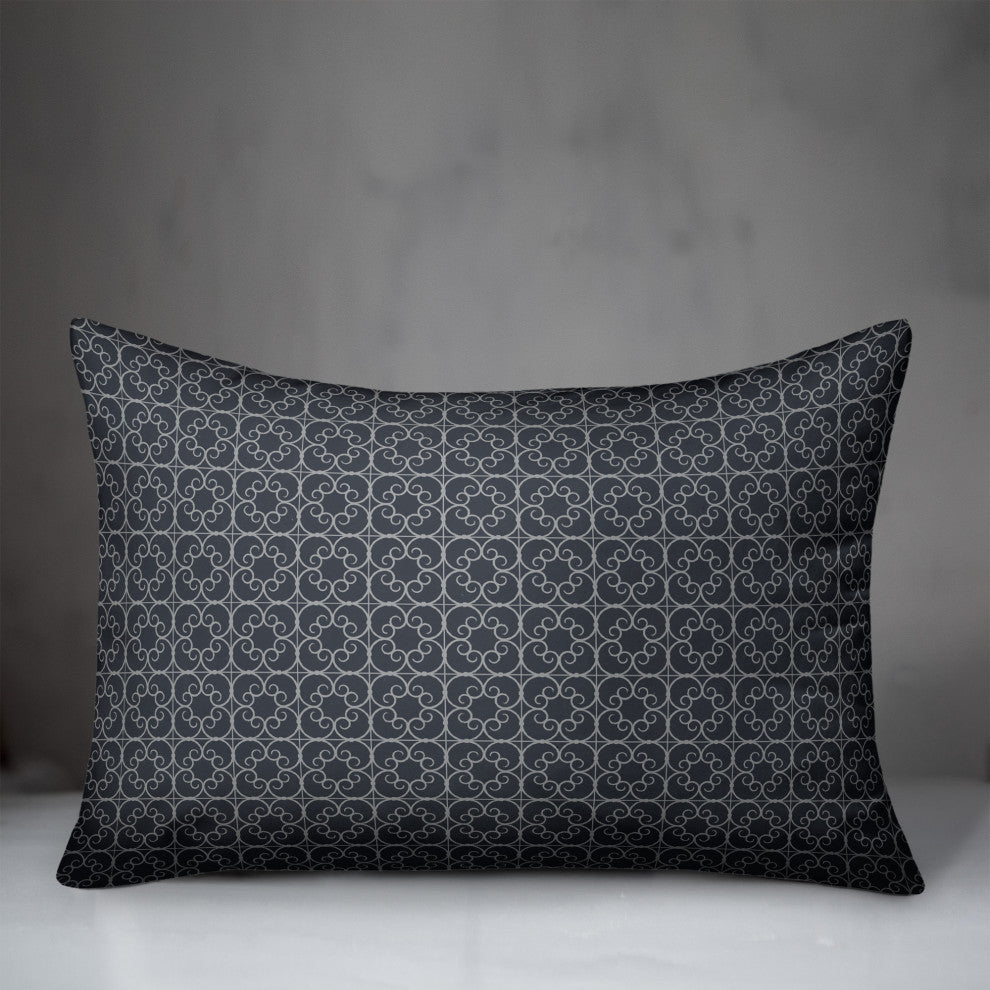 Slate Delicate Pattern 14x20 Spun Poly Pillow