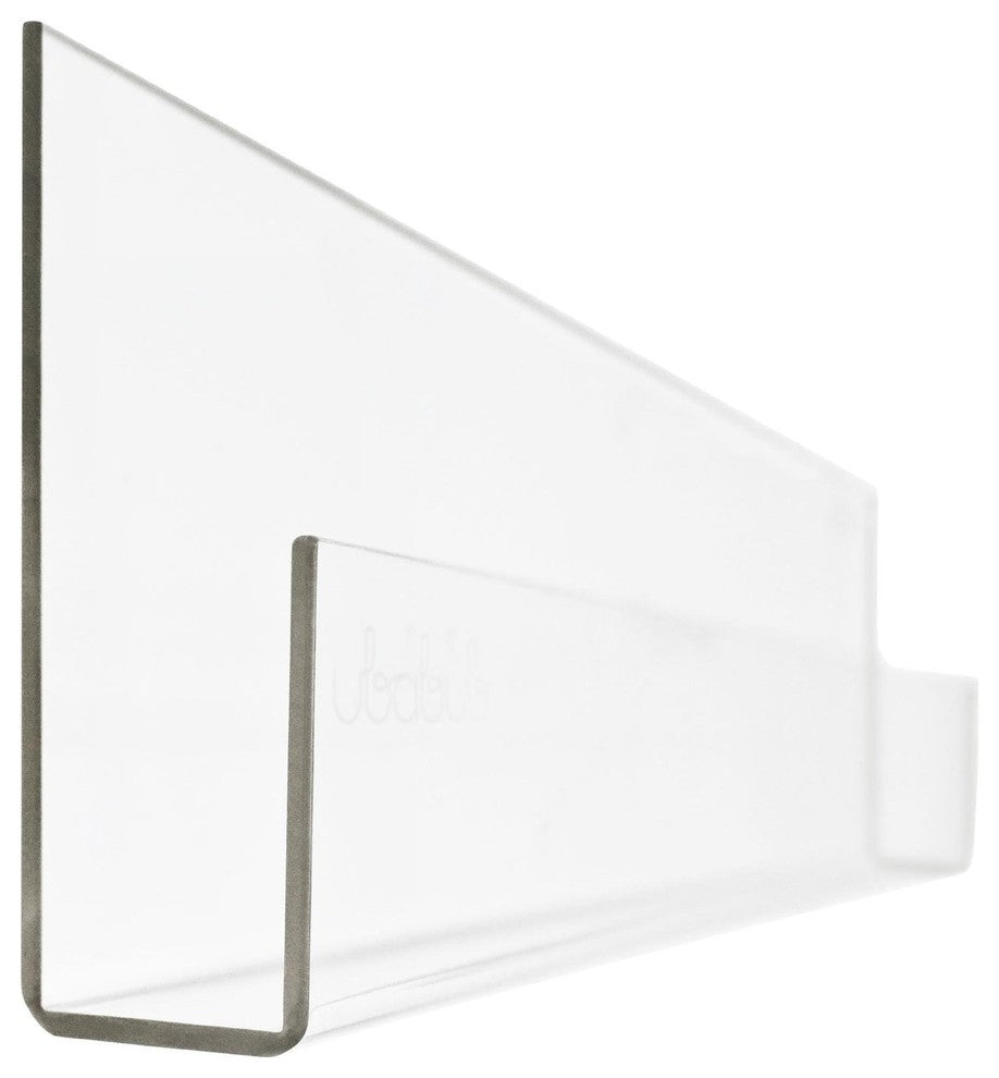 Peekaboo Clear Acrylic Book Shelves (Set of 2), 30"x3.25"x8.5"