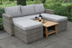 4-Piece Teak and Wicker Storage Patio Set