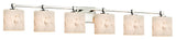 LumenAria Tetra 6-Light Bath Bar, Brushed Nickel, LED