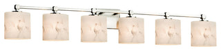 LumenAria Tetra 6-Light Bath Bar, Brushed Nickel, LED