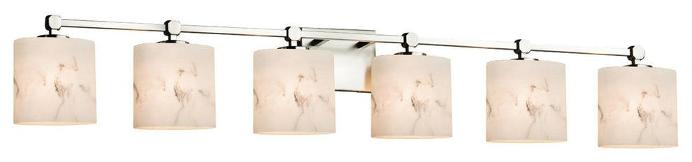 LumenAria Tetra 6-Light Bath Bar, Brushed Nickel, LED