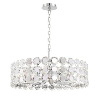 Perrene 8-Light Chandelier, Chrome
