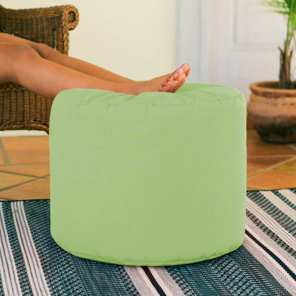 Sunbrella Outdoor Patio Bean Bag Pouf, Parrot