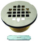 Brass Body Swedge-Lock Shower Drain With Grid In Satin Nickel