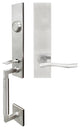 Waterfall Lever, Tubular Dummy Handleset, Left Hand, Satin Stainless Steel
