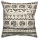 Beige Mudcloth Pattern 18x18 Outdoor Throw Pillow