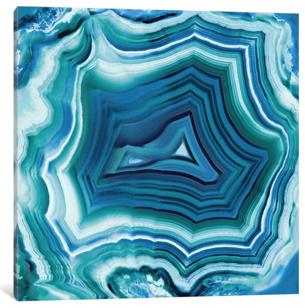 "Agate In Aqua" by Danielle Carson, Canvas Print, 37"x37"