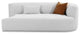 Fickle Grey Velvet Modular RAF Loveseat - Grey