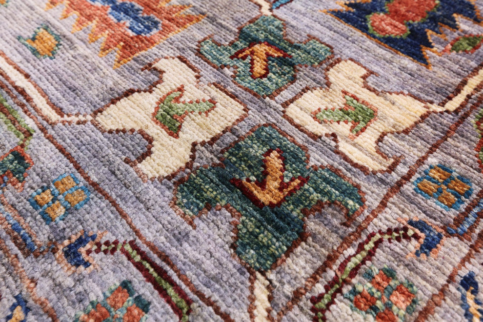7' 11" X 10' 4" Hand Knotted Fine Turkmen Wool Rug - Q12143