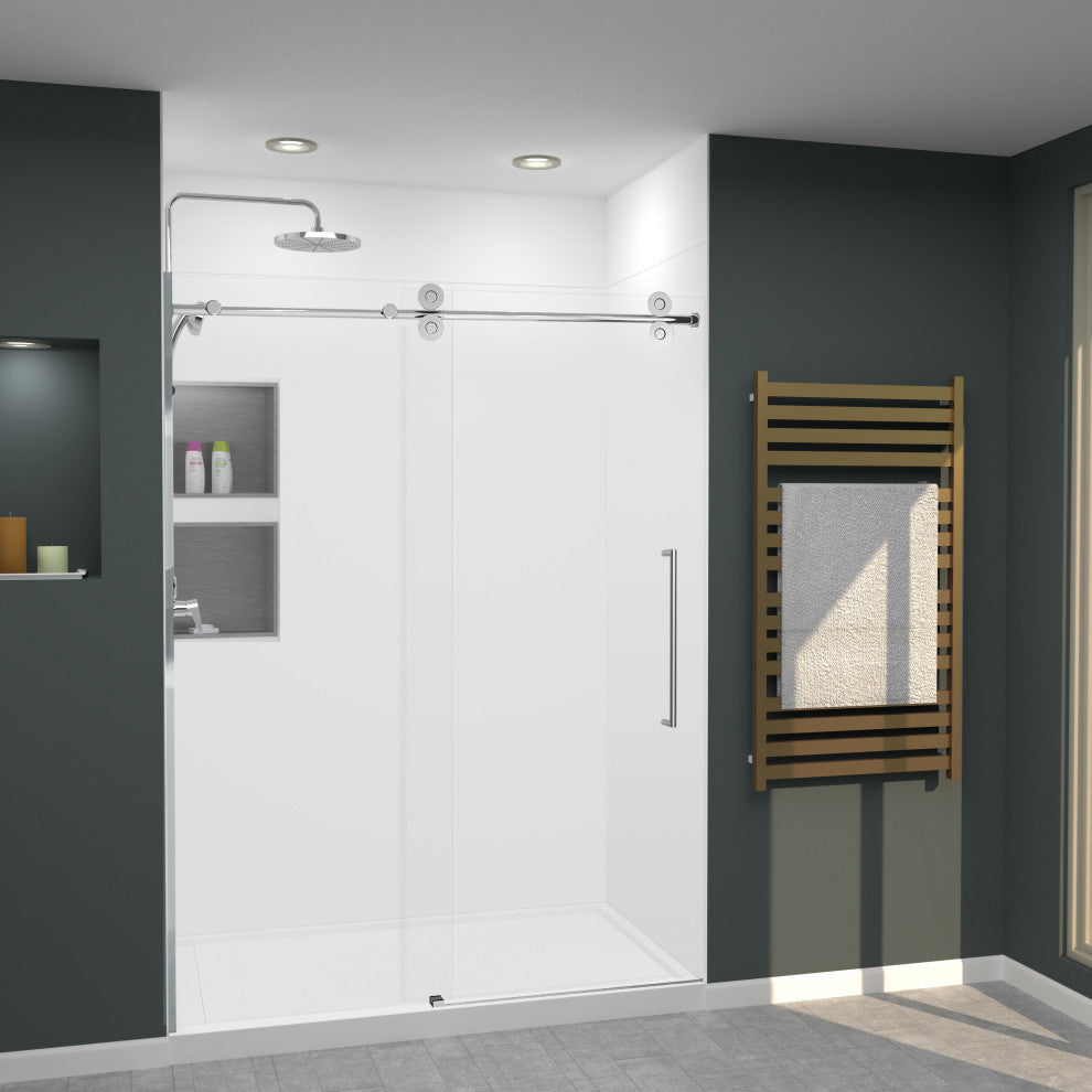 Transolid SaraMar 60"x36"x96" 6-Piece Shower Wall Kit, White Velvet