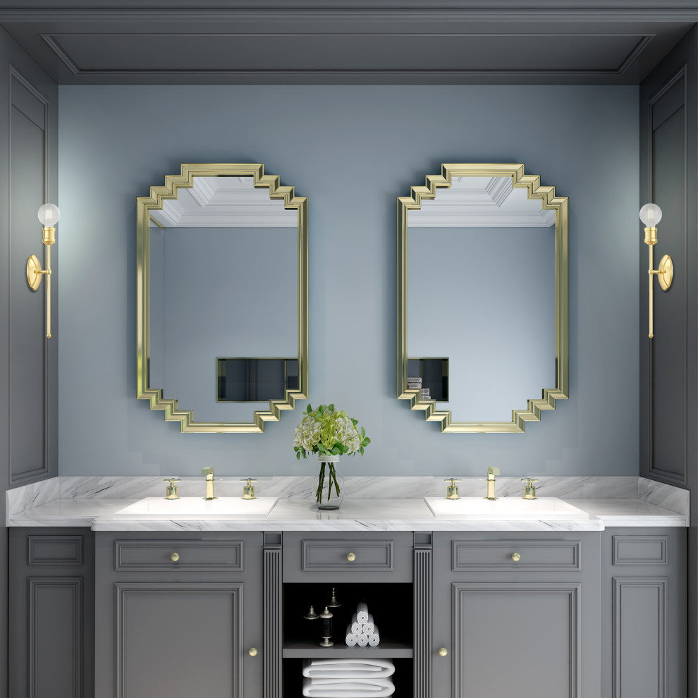 Livex Lighting Lansdale 1 Light Polished Brass ADA Single Sconce