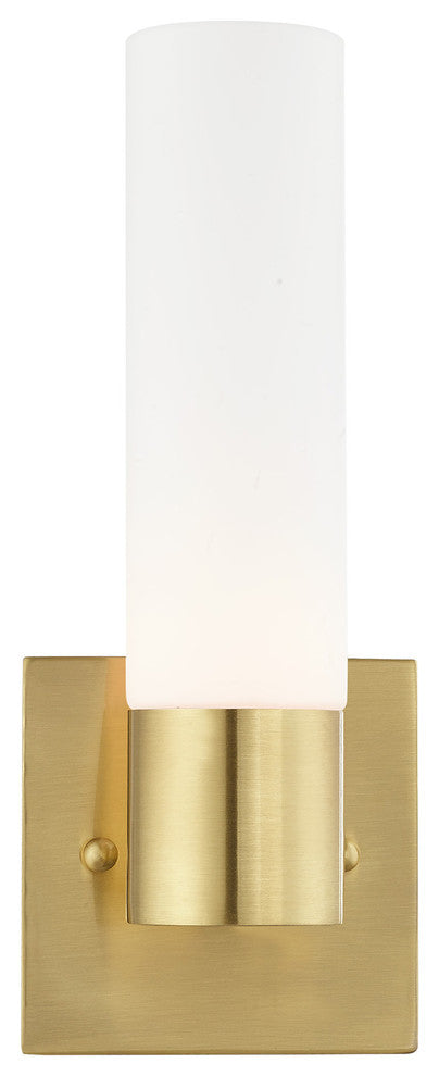 Livex Lighting 1-Light ADA Wall Sconce, Satin Brass