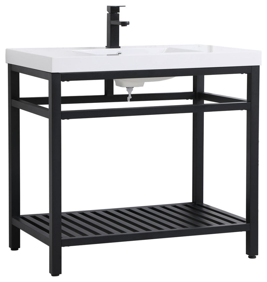 Home Living 22" Modern Black-Light Bathroom Vanity