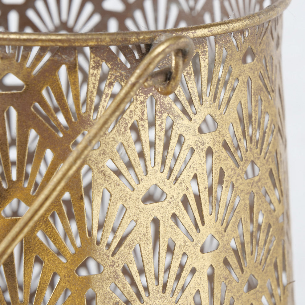 2 Piece Morocco Metal-Lattice Bell Lanterns