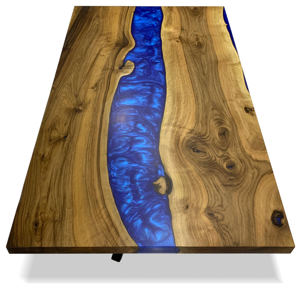 Pearl Blue River Dining Table, 12-14 Seater