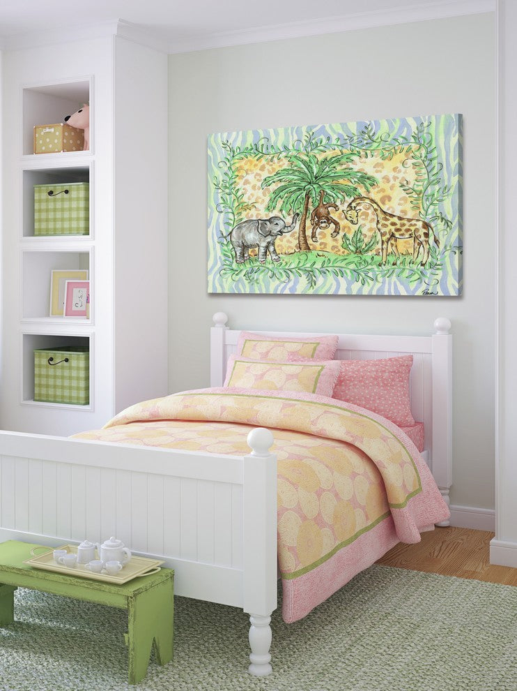 Marmont Hill, "Jungle" by Reesa Qualia Painting Print on Wrapped Canvas, 30x20