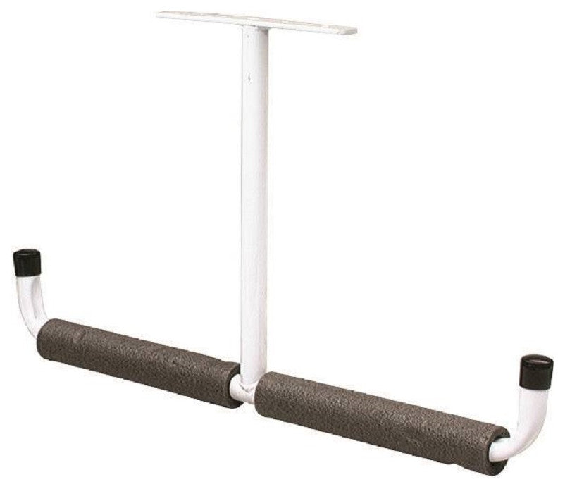 Crawford 13010 Deluxe Overhead Storage Hook, White Enamel Finish