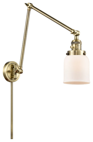 Bell Swing Arm With Switch, Antique Brass, Matte White, Matte White
