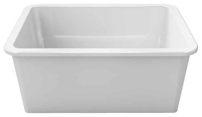 LaToscana 27'' Undermount or Drop-In Fireclay Sink, White