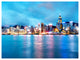 Colorful Hong Kong at Night, Cityscape Canvas Art Print, 40"x30"