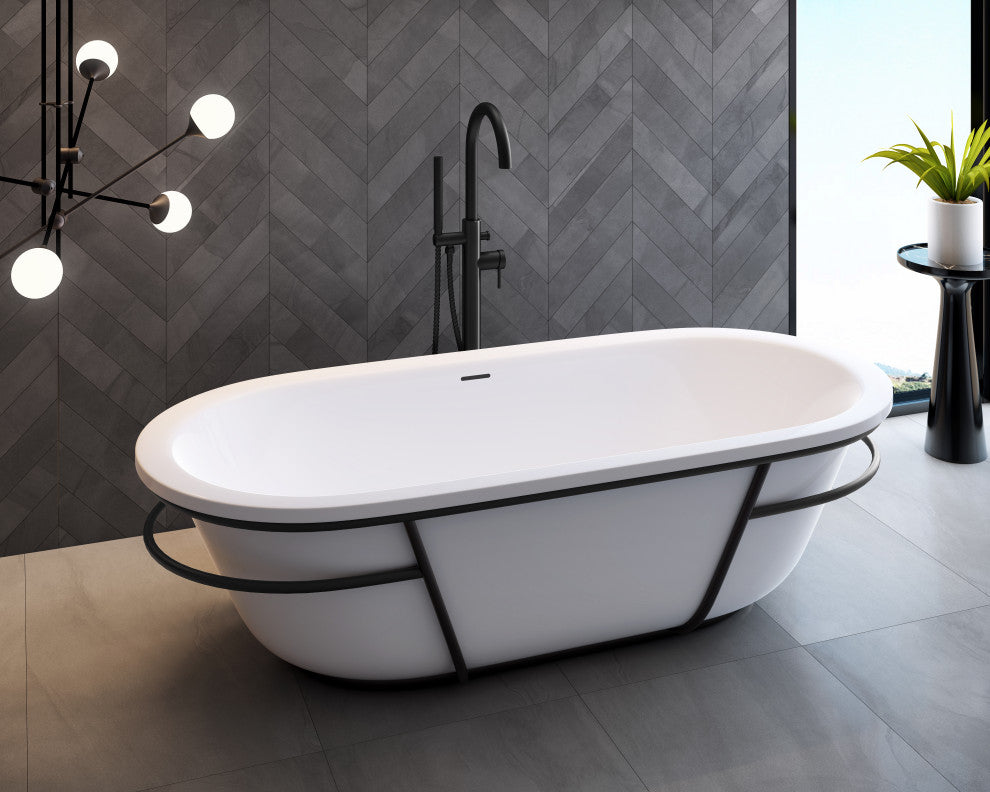 Eden 67" Freestanding Bathtub with no faucet