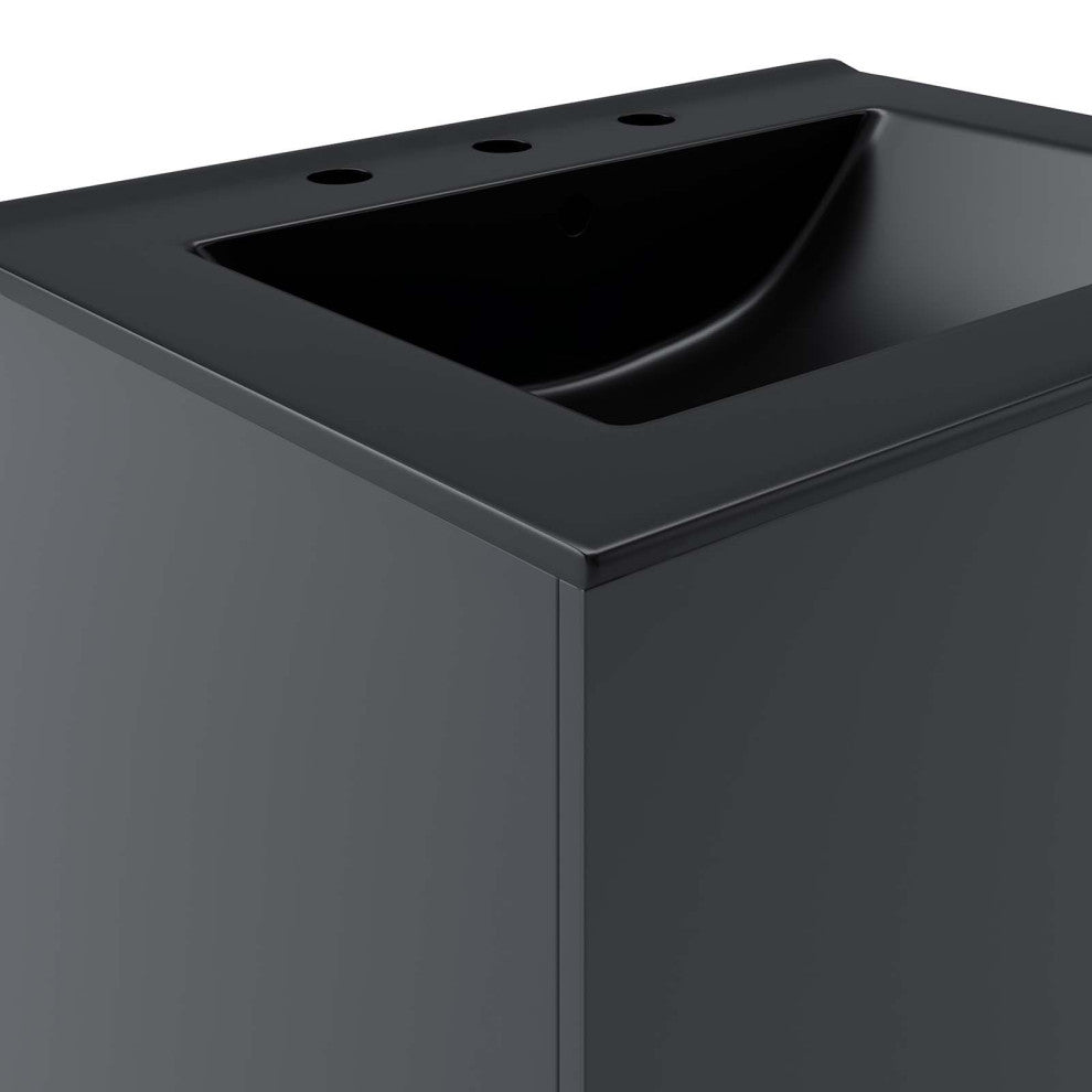 Vitality 24" Bathroom Vanity, Gray Black