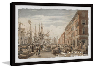 "Pier Goodbye" Framed Painting Print, 18x12