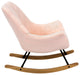 Nara Rocking Chair, Pink With Rubberwood Rocker Rails