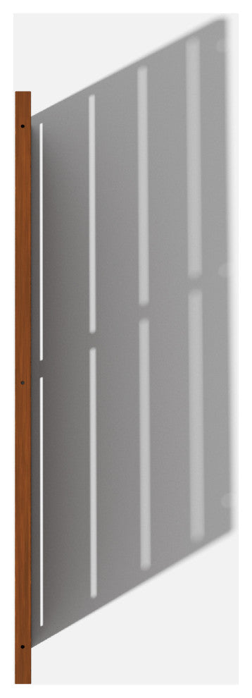Alta Corten Steel Decorative Screen Panel, Linear