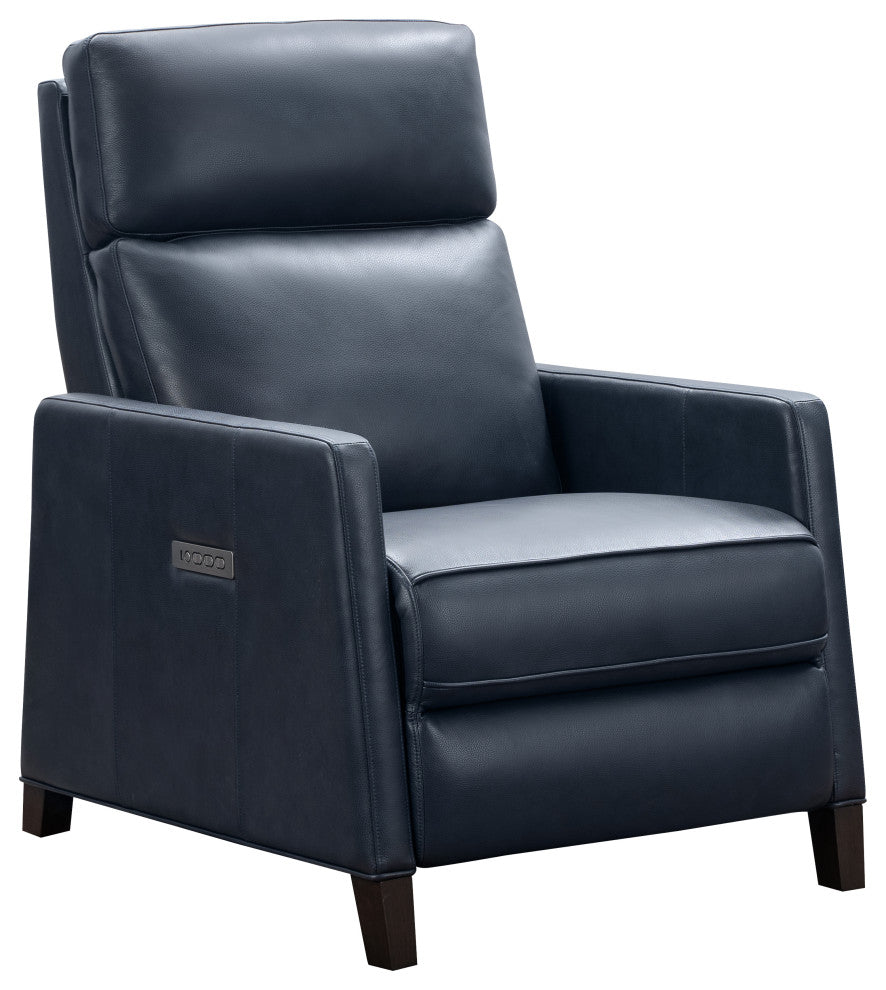 James Zero Gravity Power Recliner w/Power Head Rest and Lumbar, Barone Navy Blue