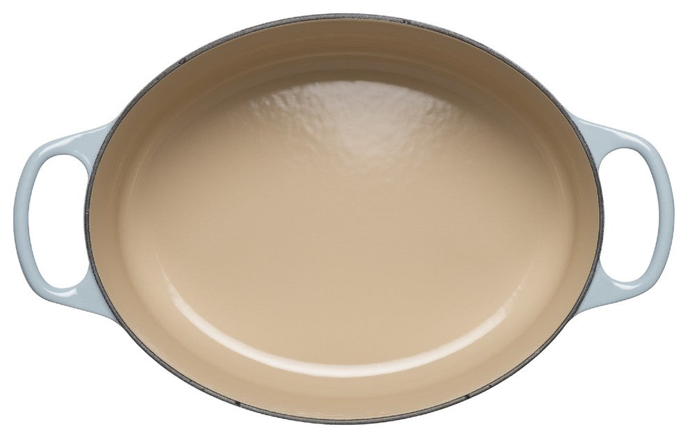 Le Creuset Signature Cast Iron Oval Casserole, 25 cm, Coastal Blue