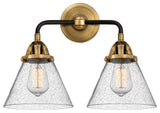 Large Cone Bath Vanity Light, Black Antique Brass, Seedy, Seedy