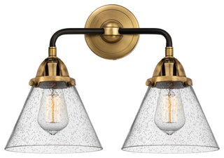 Large Cone Bath Vanity Light, Black Antique Brass, Seedy, Seedy