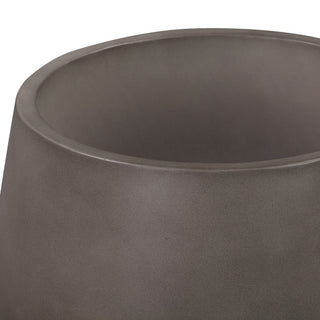 Amethyst Medium Round Lightweight Concrete Indoor/Outdoor Planter, Gray
