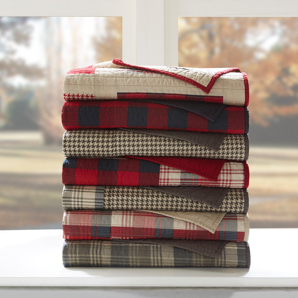 Woolrich Huntington Quilted Throw, Red