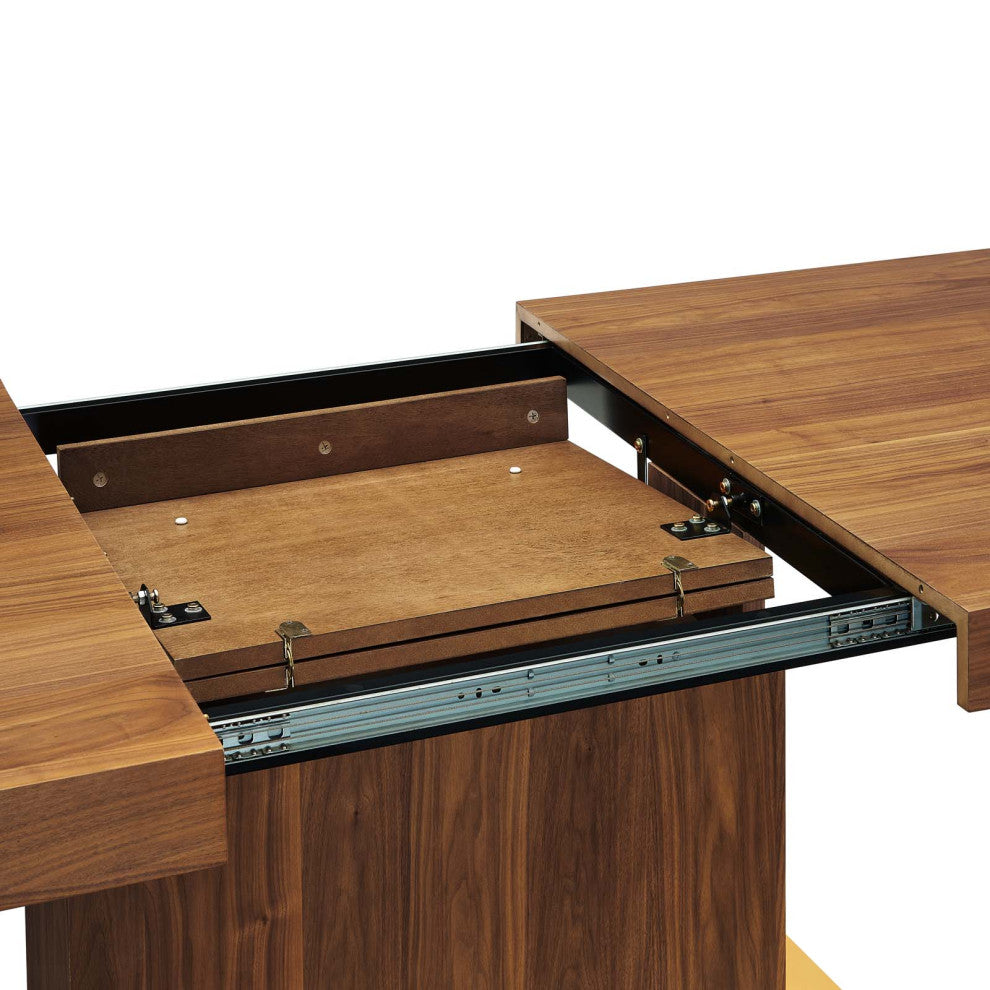 Vector Expandable Dining Table Walnut Gold
