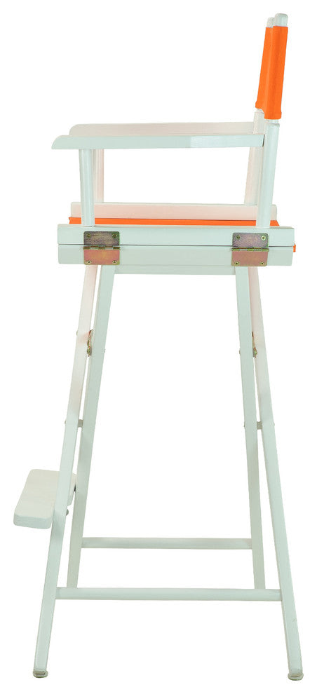 030" Director's Chair White Frame-Tangerine Canvas