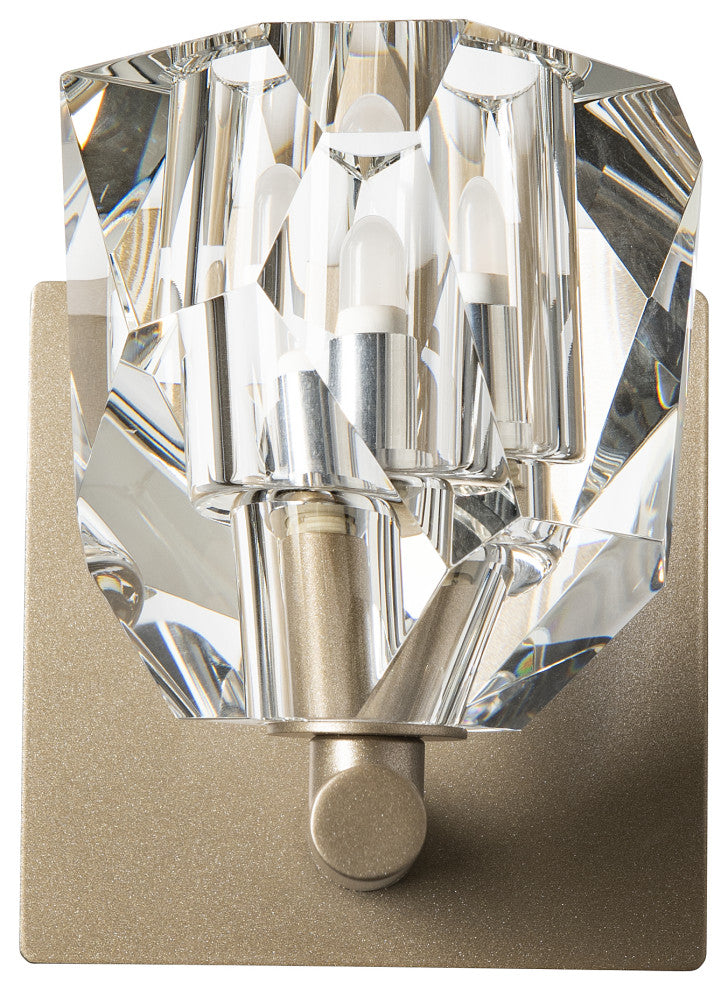 Gatsby 1-Light Bath Sconce, Soft Gold Finish, Crystal Accents
