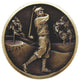 Gentleman Golfer Knob, Antique Brass