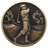 Gentleman Golfer Knob, Antique Brass