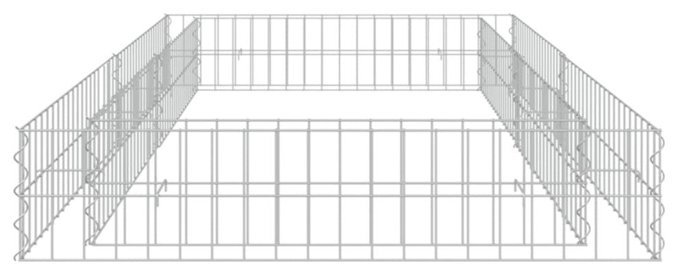 Vidaxl Gabion Raised Bed Galvanized Steel 78.7"x39.4"x7.9"