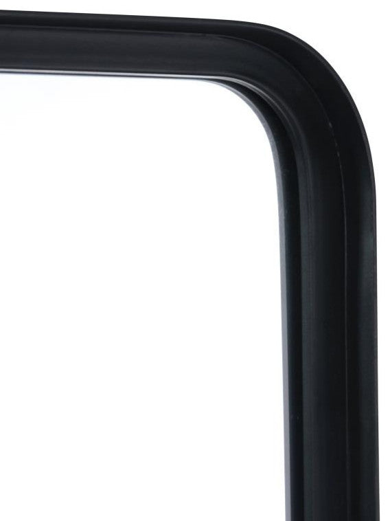 Ava Metal Deep Framed Wall Mirror, Black, 40"